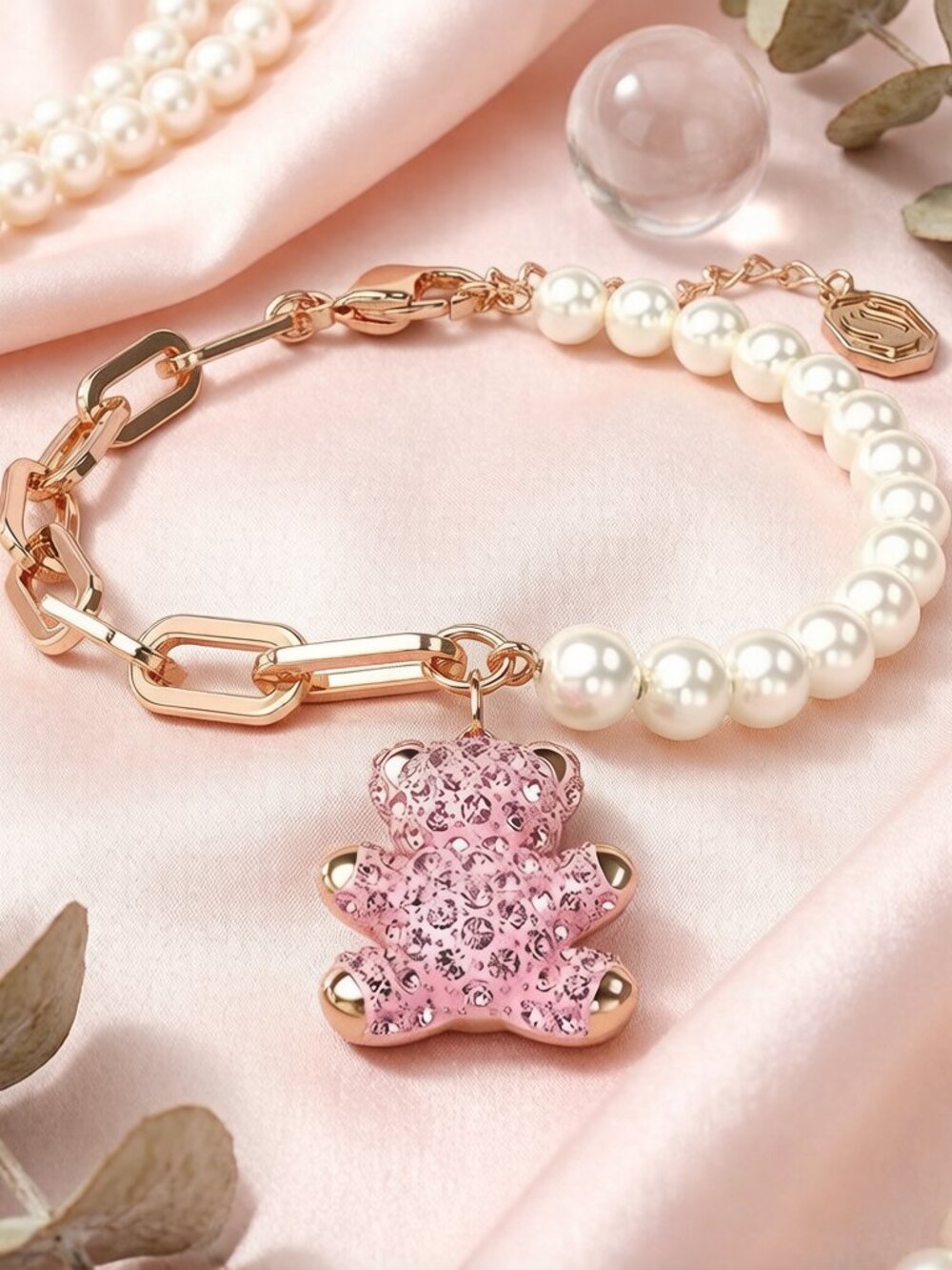 Swarovski Teddy Pink Pearl Bracelet